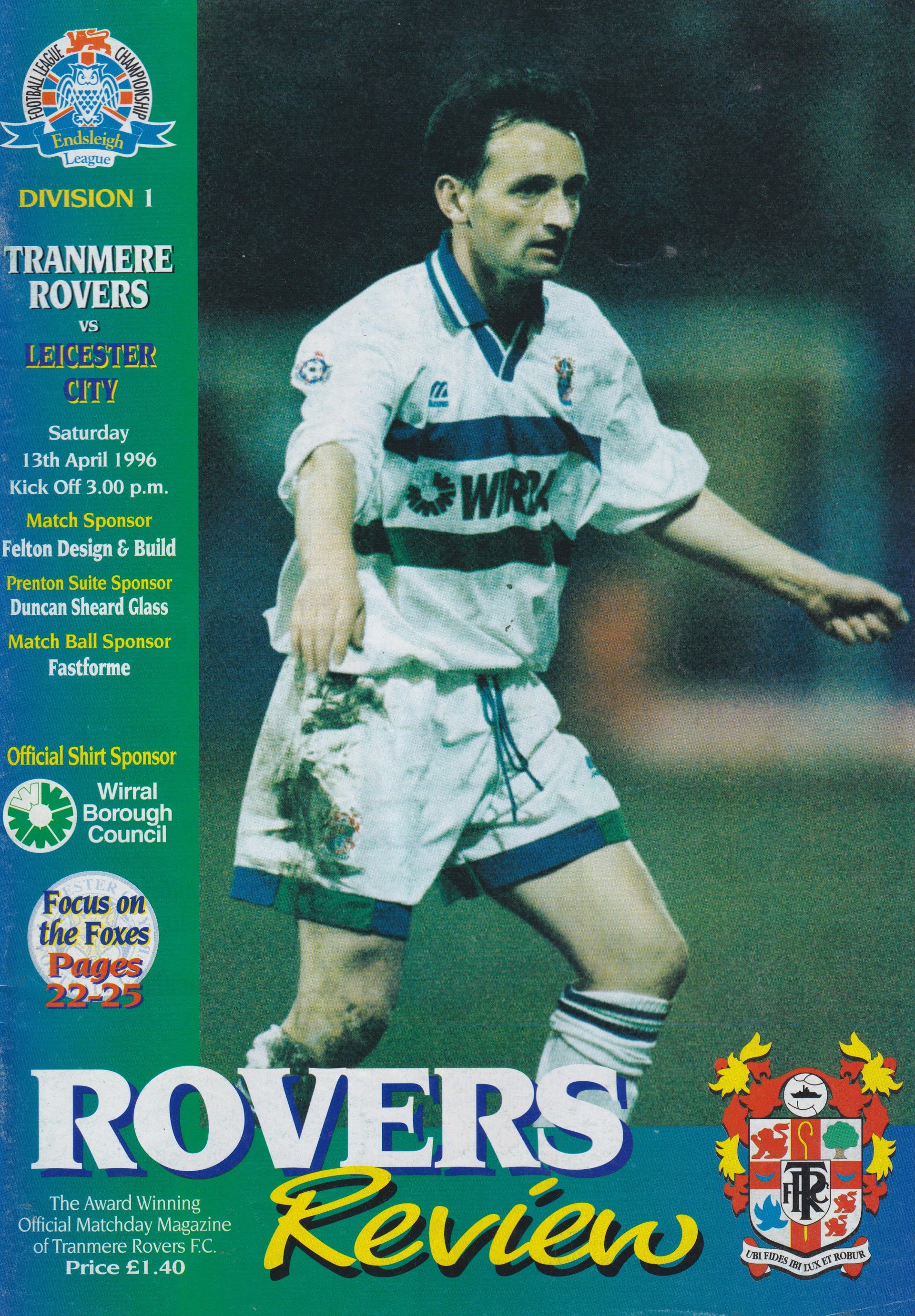 Tranmere Rovers v Leicester City match programme